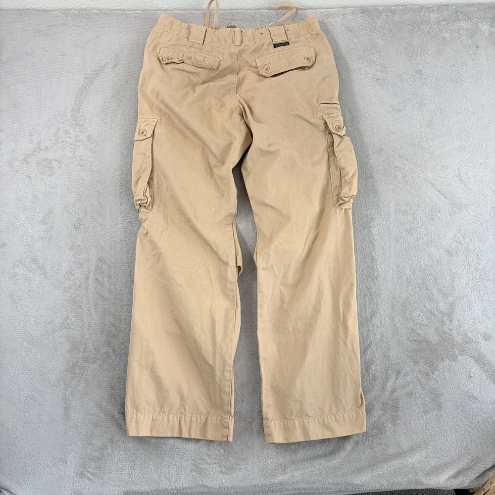 Vintage Y2K Banana Republic Paratrooper Baggy Cargo Pants in Beige Men 34x31